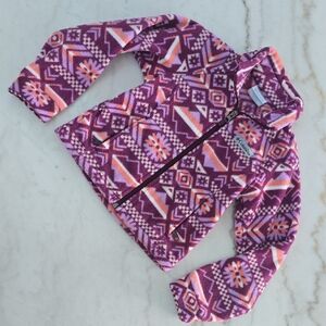 Columbia Geometric Patterned Fleece Jacket (xxs/4-5)